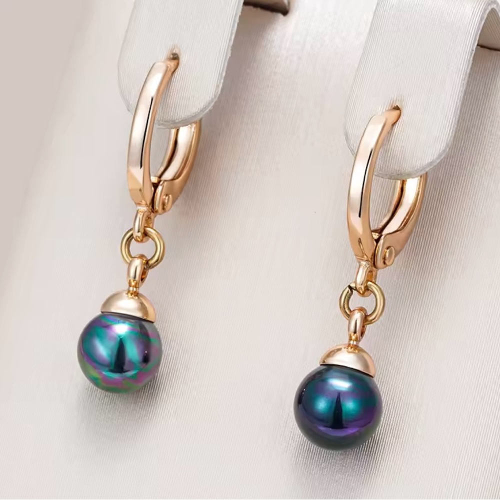 ❤️‍🔥Rose Gold Pearl Drop Earrings